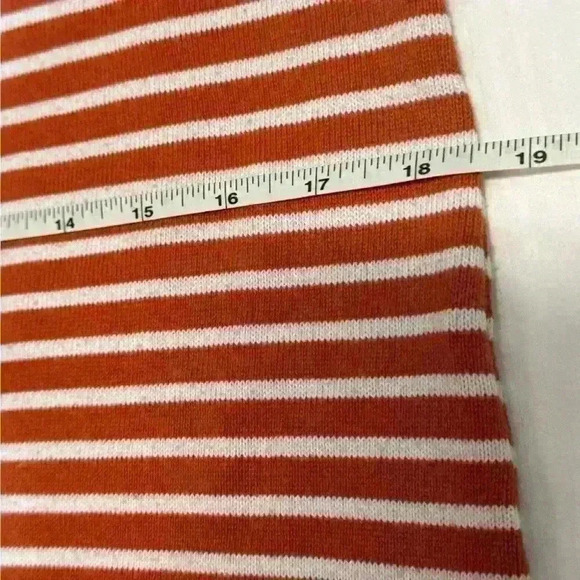 π₯ Fossil Addison burnt Orange Stripe knit Dress Size medium casual school summer - Picture 11 of 13